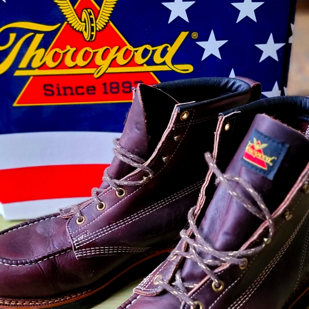 Thorogood American Heritage moctoe USA Made Wedge Sole Boot 814 new in box SZ 13